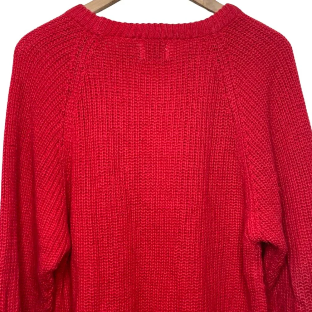 PICKET AND POST | Vintage Red Crewneck Preppy Professor Sweater | Size L